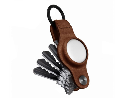 Akcesoria GSM i GPS KeySmart Air Leather organizer do kluczy z etui na AirTag KEYSKS040BRNLEA